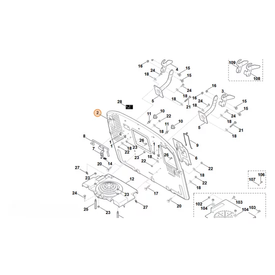 STIHL  Ściana tylna 6170 763 1100
